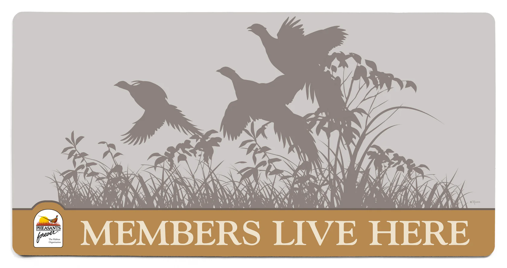 October Memories - Pheasants - 2' x 4' Floor Mat