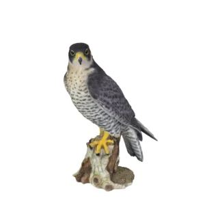 Peregrine Falcon on Stump - Sculpture