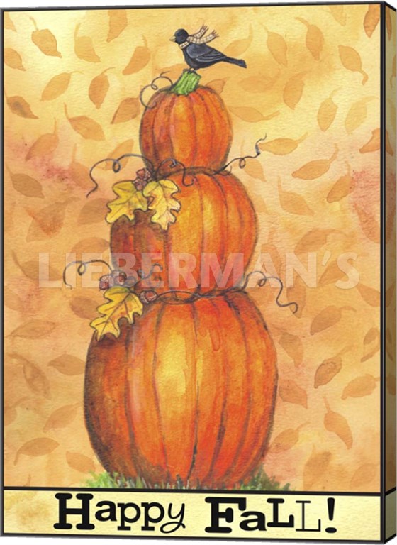 Pumpkins Happy Fall - Gallery Wrapped Canvas