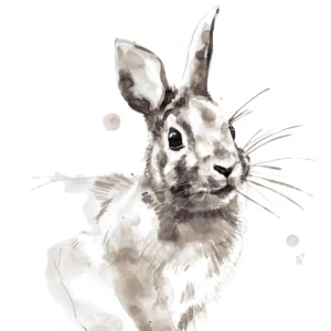Rabbit - Unstretched Canvas
