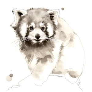 Red Panda - Unstretched Canvas