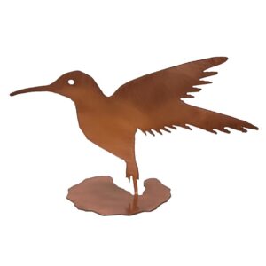 Rusted Hummingbird Metal Sculpture
