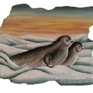 Seals Intarsia Wood Wall Art - 28″ x 24″