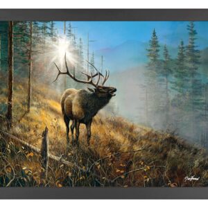Song in the Mist - Bull Elk - 11″ x 14″ Art Print