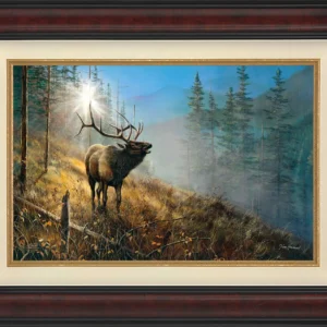 Song in the Mist - Bull Elk - Limited Edition Canvas