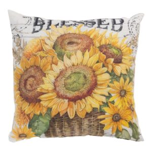 Sunflower Bouquet Motif 2 Climaweave Pillow - 18″ x 18″ (Set of 2)