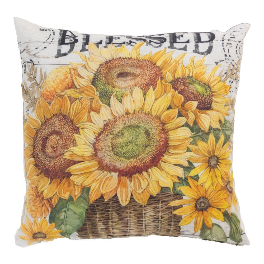 Sunflower Bouquet Motif 2 Climaweave Pillow - 18″ x 18″ (Set of 2)