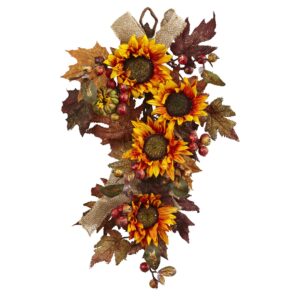Sunflower and Berry Teardrop 24”