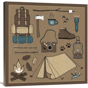 The Great Outdoors - Camping and Survival - Gallery Wrapped Canvas
