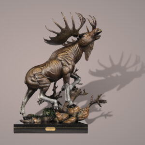 The Moose - Bronze Sculpture by Barry Stein Sculptures