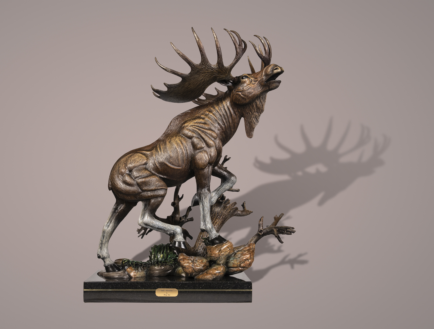 The Moose - Bronze Sculpture by Barry Stein Sculptures