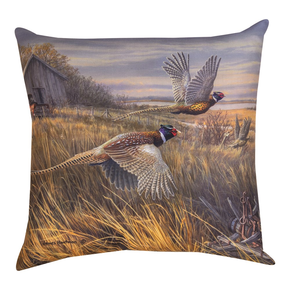 Upland Paradise Climaweave Pillow - Pheasants - 18″ x 18″ (Set of 2)