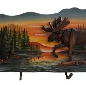 Walking Moose Coat Rack - 30″ x 12″