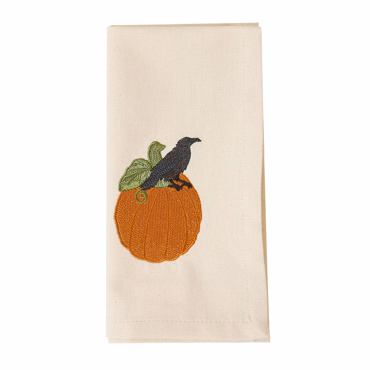 Watching Pumpkins Embroidered Napkin - Set of 4