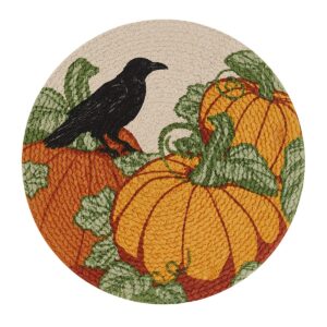 Watching Pumpkins Print Braided Placemat - Set of 4