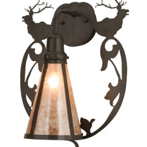 Wild Elks Wall Sconce 14"W