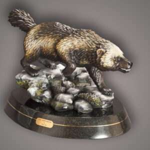 Wolverine - Bronze Sculpture by Barry Stein Sculptures