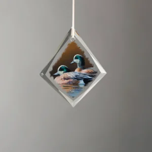 American Wigeon - Diamond Glass Ornament