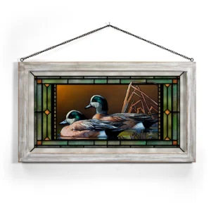 American Wigeon - 13″ x 23″ Stained Glass Art