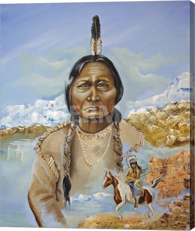 Sitting Bull - Native American - Gallery Wrapped Canvas